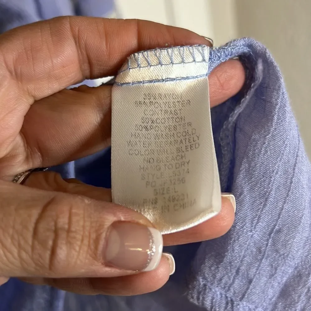 Kori Embroidered Periwinkle Lace Top - Picture 3 of 4